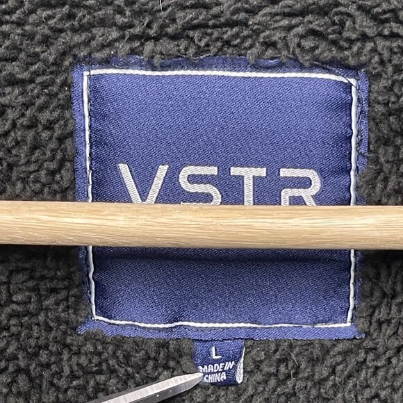 VSTR Aztec Shirt Jacket Mens L Green Black Button Fleece Lined Long Sleeve Cozy - Picture 2 of 7